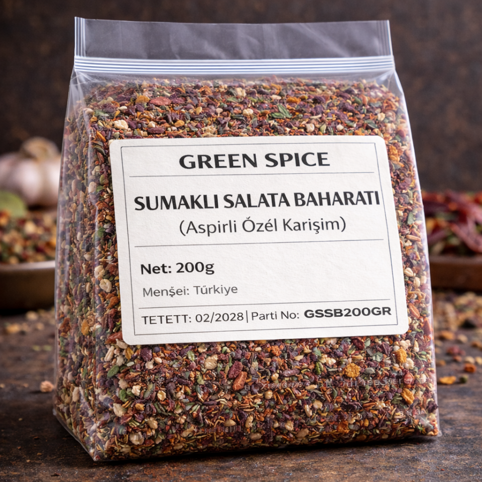 Sumaklı Salata Baharatı (Aspirli Özel Karışım) 200 g | GreenSpice