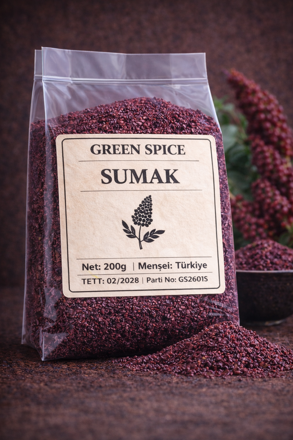 Sumak 200 g Doğal Sumak Baharatı | GreenSpice