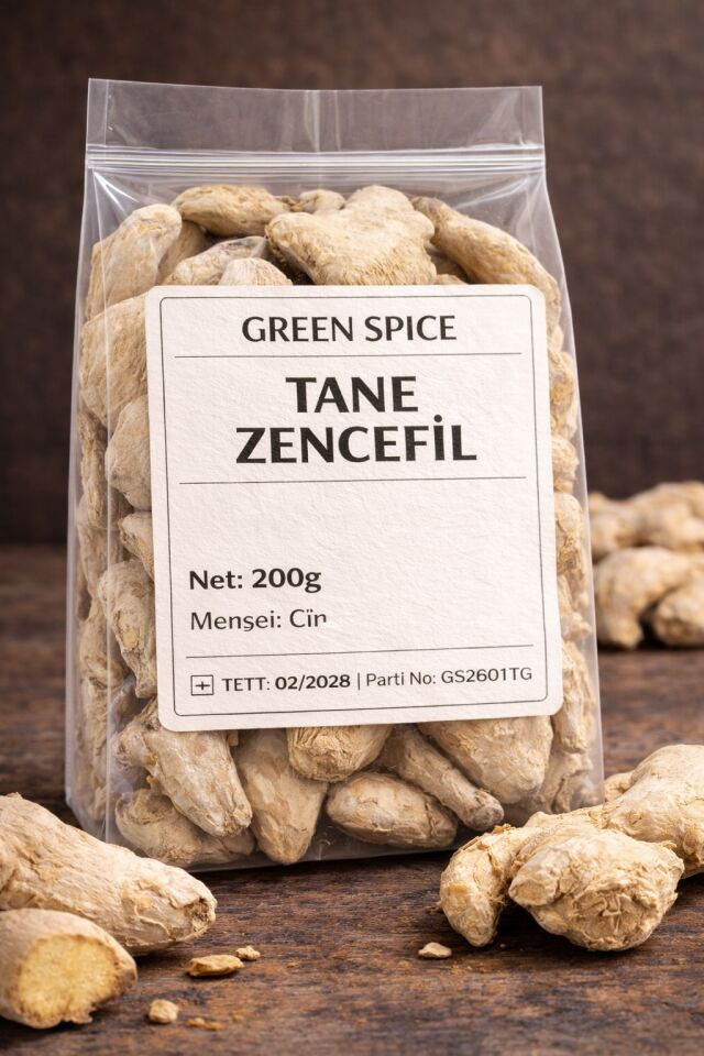 Tane Zencefil 200 g Doğal Zencefil | GreenSpice