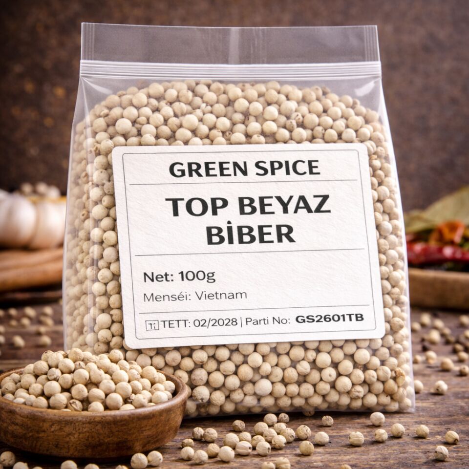 Top Beyaz Biber 100 g Beyaz Biber Tane | GreenSpice