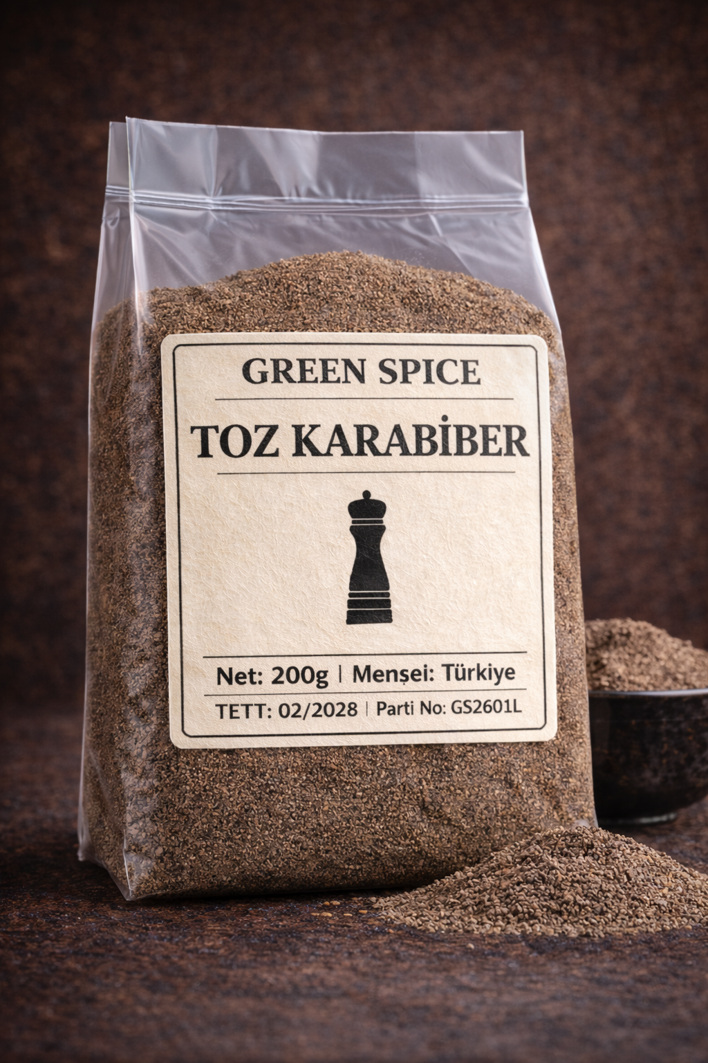 Toz Karabiber 200 g Doğal Karabiber | GreenSpice