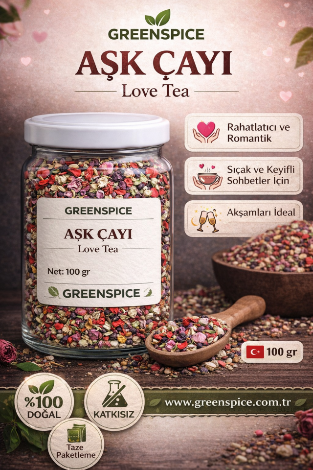 Aşk Çayı 100 g Doğal Bitki Çayı Karışımı | GreenSpice