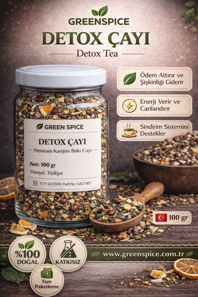 Detox Çayı 100 g Doğal Bitki Çayı Karışımı | GreenSpice