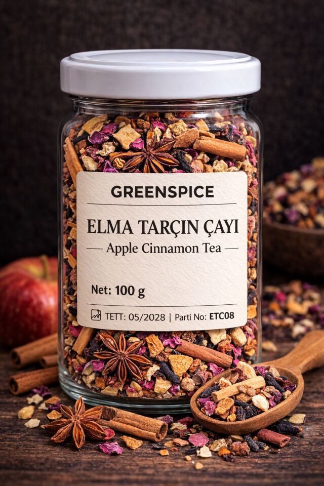 Elma Tarçın Çayı 100 g Doğal Bitki Çayı Karışımı | GreenSpice