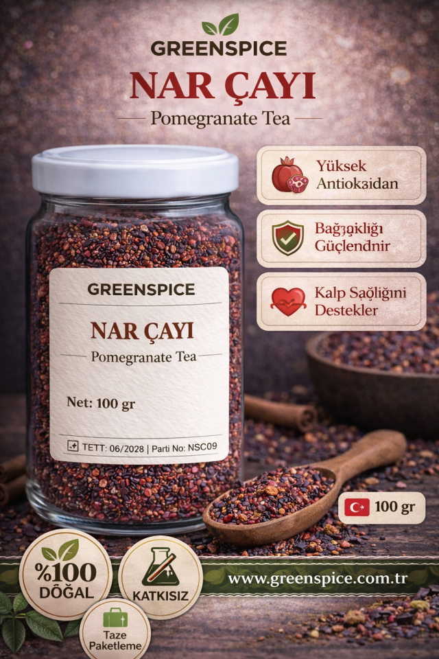 Natural Nar Çayı 100 g Doğal Bitki Çayı | GreenSpice