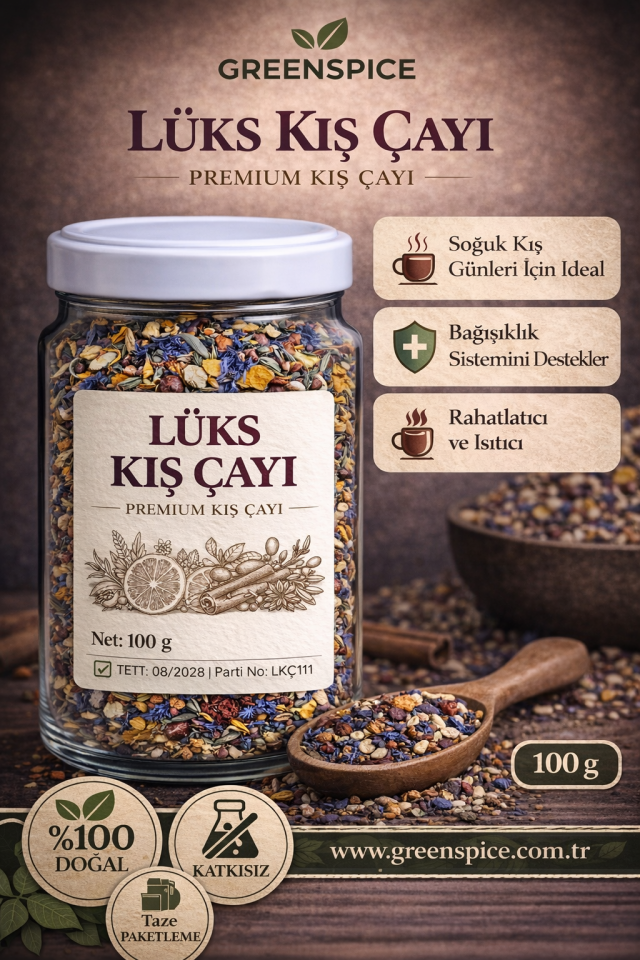 Lüks Kış Çayı 100 g Doğal Bitki Çayı Karışımı | GreenSpice
