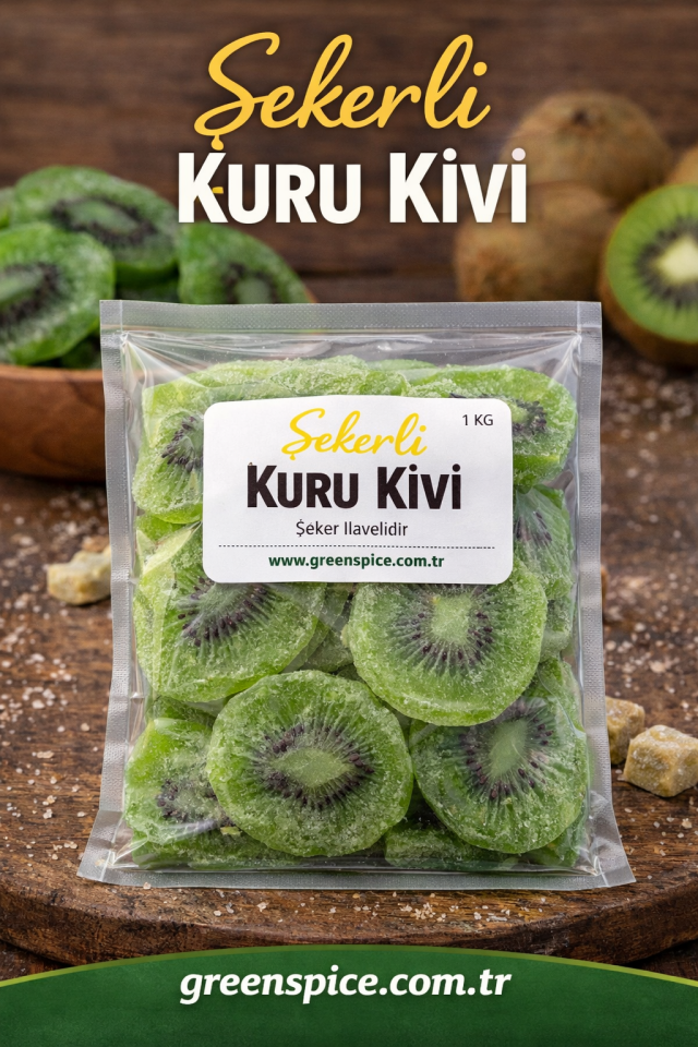 Şekerli Kuru Kivi 1 kg Kurutulmuş Meyve | GreenSpice