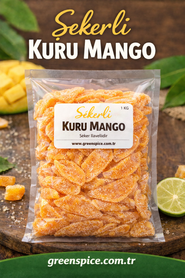 Şekerli Kuru Mango 1 kg Kurutulmuş Meyve | GreenSpice